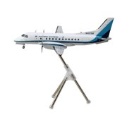 Saab 340A Commercial Aircraft Eastern Express/Bar Harbor (N407BH) White with Blue Stripes Gemini 200 Series 1/200 Diecast Model Airplane by GeminiJets