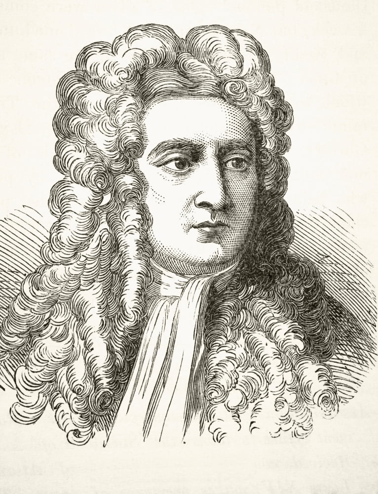 Sir Isaac Newton 1642 To 1727 English Physicist And Mathematical Scientist From The National And Domestic History Of England By William Aubrey Published London Circa 1890 Canvas Art - Ken Welsh Desig