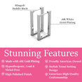 thumbnail image 3 of Cate & Chloe Annalise 18k White Gold Plated 25mm Square Hoop Earrings for Women, Gift for Her, 3 of 8