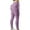 Purple, variant on Idoravan Women's Pants Work Sports Elastic Waist String Side Pocket Small Leg Trousers