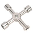 thumbnail image 3 of 2 Pcs Durable Small Compact Portable Practical Rotatable Gas Tap Wrench 4 Way Valve Key, 3 of 4