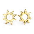thumbnail image 5 of Hollow out Sun Earrings 14K Yellow Gold Women's Minimalist Hot Selling Fashion Sun Earrings Birthday Jewelry Gifts, 5 of 6