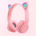 thumbnail image 3 of Auriculares Inalámbricos De La Oreja De Gato LED Luz De Sonido Envolvente Para rosado, 3 of 8