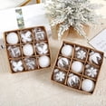 thumbnail image 3 of 9pcs 2.36" Christmas Ball Ornaments Shatterproof Clear Large Plastic Hanging Ball Decorative Baubles Set with Stuffed Delicate Decorations, 3 of 4