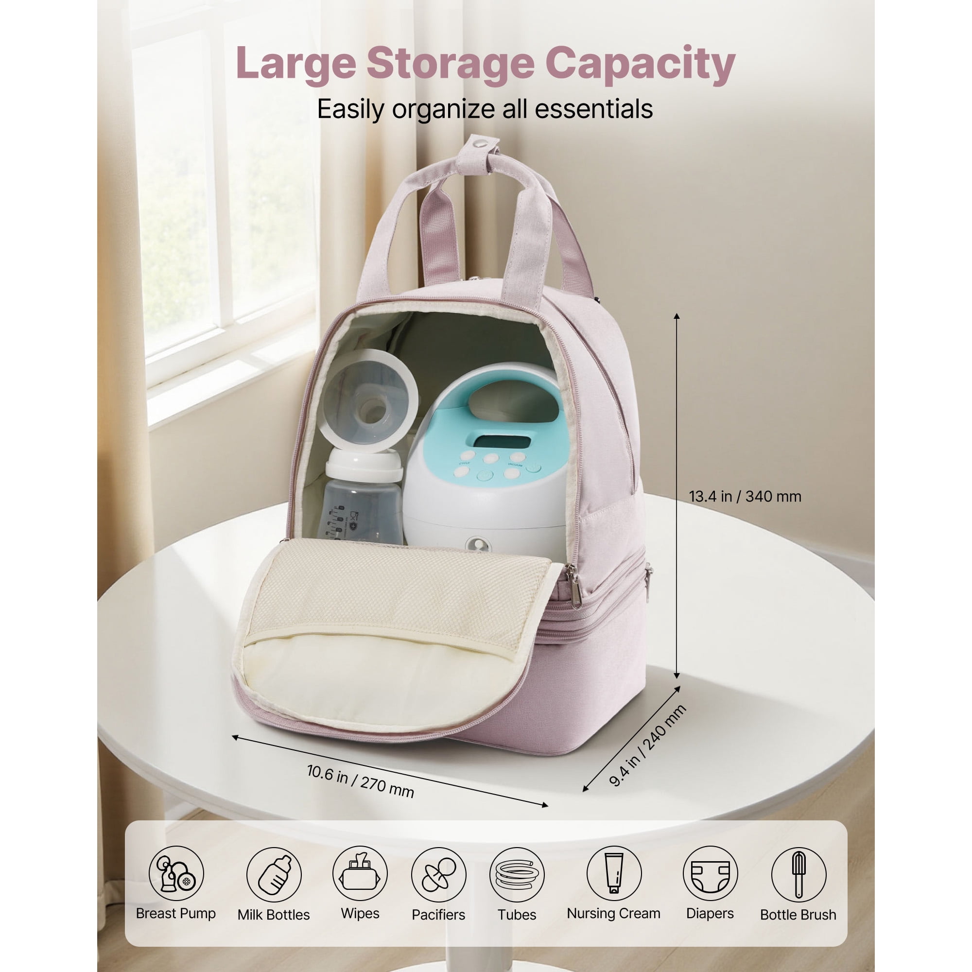KFFKFF Breast Pump Carrying Bag with Ice Pack