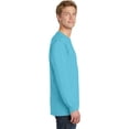 thumbnail image 3 of Port & Co Adult Male Men Plain Long Sleeves T-Shirt Tidal Wave 4X-Large, 3 of 6
