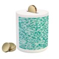 thumbnail image 2 of Turquoise Piggy Bank, Abstract Triangle Shape in Modern Contemporary Geometrical Design Art, Ceramic Coin Bank Money Box for Cash Saving, 3.6" X 3.2", Turquoise Teal, by Ambesonne, 2 of 4