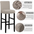 thumbnail image 3 of Housses de Chaise de Comptoir de Pub Réutilisables Housse Extensible Amovible Lavable Ensemble de 2 (86-Khaki), 3 of 6