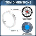 thumbnail image 3 of Unique Bargains Car Wheel Hub Centric Rings Wheels Center Shaft Shock Absorbing Hubrings Aluminum Alloy Silver Tone Durable OD 65.1mm to ID 58.6mm, 3 of 7