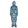 thumbnail image 3 of Soft Big Kids Onesie Pajamas Cozy Loose-Fit Jumpsuits for kids with Pockets for Christmas Lounge & Play Abstract Turtle Pattern, 3 of 8