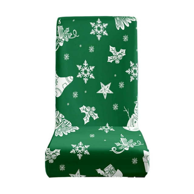 SIYTUAU Christmas Chair Covers Stretch Slipcovers Washable Kitchen Dining Room Chair Protector Holiday Party Decor Green Snowman Design Polyester Fabric In Style C C