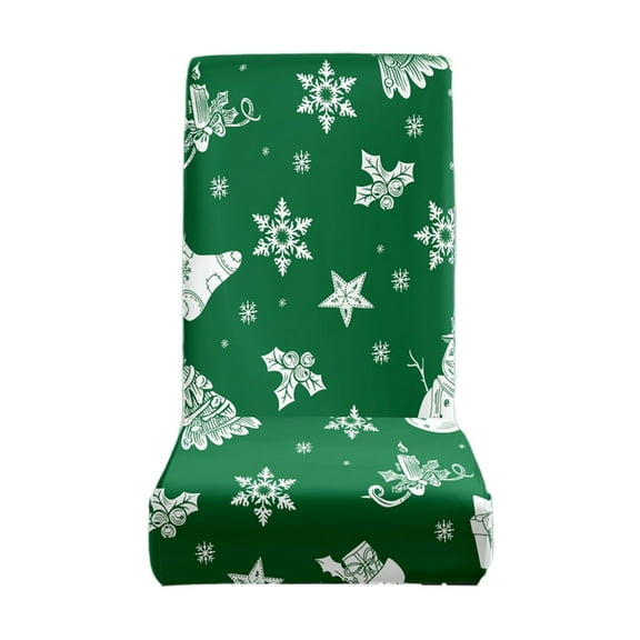 chaungfeng Christmas Theme Snowflake Chair Covers, Stretch Chair Covers, Washable Slipcovers, for Dining Room, Christmas Party, Kitchen Chair Protection