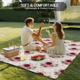 thumbnail image 4 of Pink Spring Floral Outdoor Rug for Patio/Deck/Porch, Non-Slip Large Area Rug 5 x 8 Ft, Farmhouse Flowers Modern Art Indoor Outdoor Rugs Washable Area Rugs, Reversible Camping Rug Carpet Runner, 4 of 8