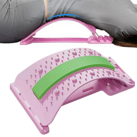 Viflosae Back Stretcher Back Lumbar Support Device Multifunctional Spine Alignment Adjustable Relief Board Comfortable Pain Relief for Lower Back Tension Muscle Relaxation Home Office Use