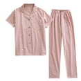 thumbnail image 4 of GHSOHS Sleepwear Pajamas for Women Set Womens Pajamas Japanese Summer Cotton Wash Cotton Short Sleeved Pants Home Clothes Cotton Thin Pajamas 2 Piece Outfits Nightwear Pj Lounge Sets Top and Shorts, 4 of 4