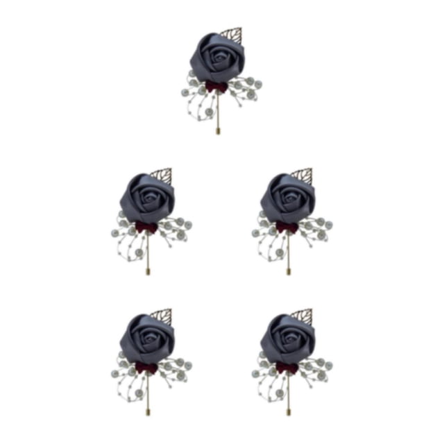 Redempat Versatile Wedding Brooch Add Classy And Sophisticated Touch To Any Look Modern Minimalist Brooch Pin dark grey 5Set