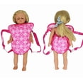 thumbnail image 4 of Amerteer Baby Doll Carrier Backpack Doll Accessories, Sweet Handmade Backpack Front and Back Sling with Straps - Fits 15 To 18 Inch Dolls, 4 of 7
