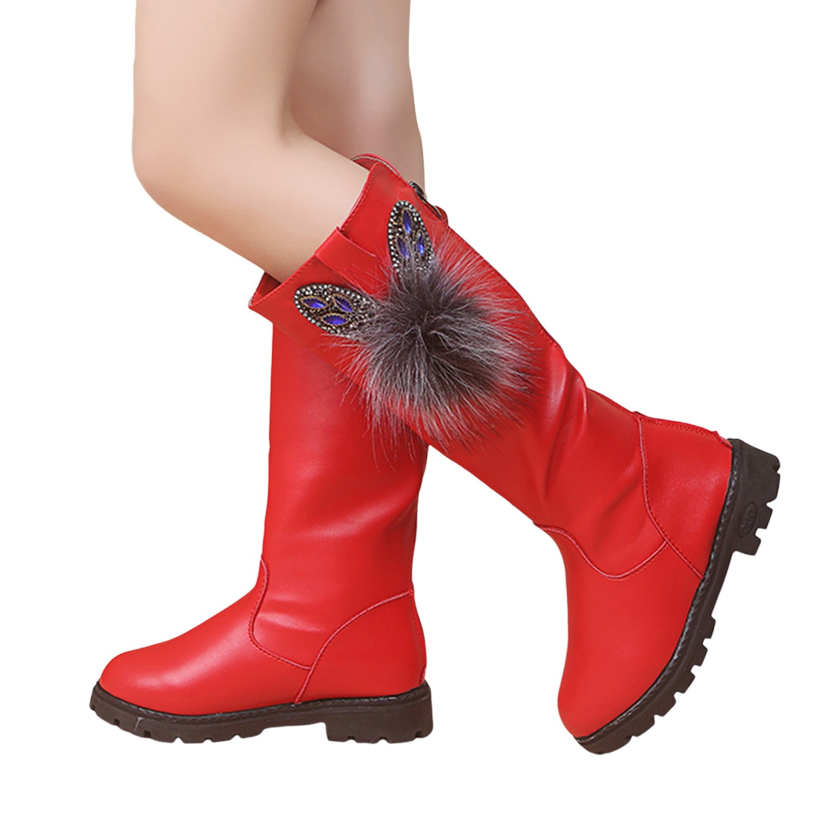 Lujianch Children Shoes Comfortable Soft Sole Boots Fashion High Boots Girls Princess Boots Girls Rain Boots With Designs