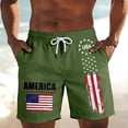thumbnail image 2 of CONZONE Independence Day Mens Casual Shorts Elastic Waist Drawstring 4Th Of July Shorts For Men Patriotic Usa Flag Graphic Lightweight Loose Fit July 4Th Shorts With Pockets, 2 of 5