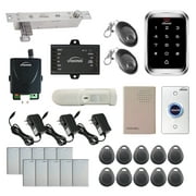 FPC-5483 1 Door Access Control 2,600lbs Electric Drop Bolt Fail Secure Key Cylinder + Outdoor Keypad/Reader Standalone + Mini Controller + Wiegand 26, No Software, 1000 Users, Wireless Receiver + PIR