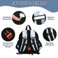 thumbnail image 3 of RMDQTR Adorable Ear-Print Backpack with Reflective Strip and Anti-Lost Leash Adjustable Shoulder Straps Mini Travel Backpack Soft Blue Baseball Gear Pattern, 3 of 7