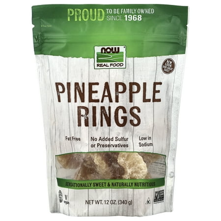 Now Foods Pineapple Rings 12 oz Bag