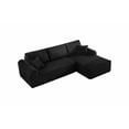 thumbnail image 3 of Muumblus 109" Oversized L-Shaped Modular Sectional Sofa with Movable Chaise, Boneless Corduroy Cloud Couch for Living Room, Black (Right Facing Chaise), 3 of 5