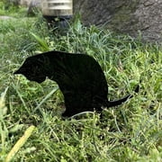 HELLOYOUNG Black Cat Metal Garden Stake Outdoor Halloween Lawn Decor Hollow Cutout Yard Art for Cat Lovers Holiday Christmas New Year Gift