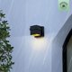 thumbnail image 3 of Lámpara de pared para exteriores GLOBE, 11,5 W, LED, negro mate y dorado, 3 of 9