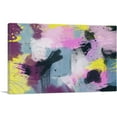 thumbnail image 1 of ARTCANVAS Pink Yellow Teal Purple Modern Rectangle Canvas Art Print - Size: 40" x 26" (0.75" Deep), 1 of 9