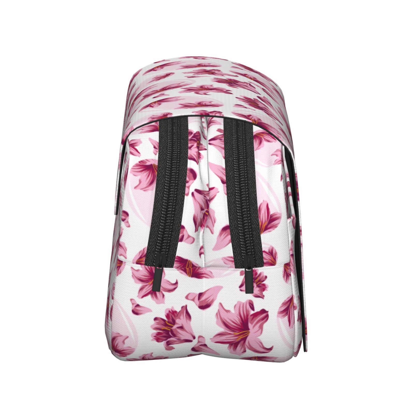 Rateoe Lilies Flowers Pattern Double Clamshell Pen Case, Storage Organizer with Two Zipper Compartments– Holds Up to 50 Pencils & Pens