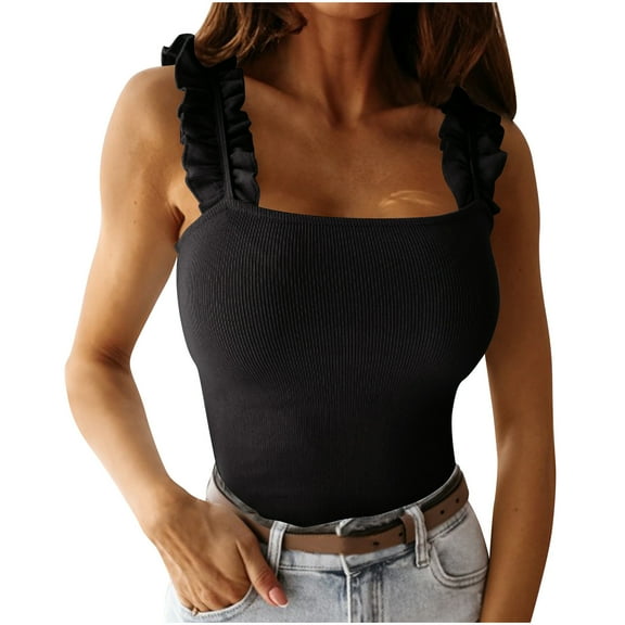 HaoXianJian Cropped Tank Top for Women Basic Sleeveless Yoga Crop Camisoles Top Fitness Casual Athletic Sports Shirts Exercise Undershirts