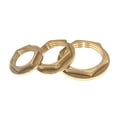 thumbnail image 1 of 5PCS 1/2" 3/4" 1" BSP Female Thread Brass Hex Lock Flanged Nuts Fit Pipe Fitting Connector For Fuel Air Water ,Easy to Install, 1 of 1