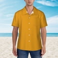 thumbnail image 4 of Lsque Goldenrod pattern Hawaiian Shirt for Men, Unisex Summer Beach Casual Short Sleeve Button Down Shirts-X-Large, 4 of 9