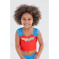 thumbnail image 4 of DC Comics Justice League Wonder Woman Little Girls Rash Guard and Bikini Bottom Little Kid to Big Kid, 4 of 5