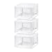 thumbnail image 3 of IRIS USA Stackable Storage Drawer, Plastic Drawer Organizer with Clear Doors for Pantry, Bedroom, Closet, Desk, Kitchen, Home and Office De-Clutter, Store Under-Sink, Shoes and Crafts - White, 3 Pack, 3 of 15