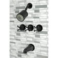 thumbnail image 2 of Kingston Brass KBX8130BX Metropolitan Three-Handle Tub and Shower Faucet, Matte Black, 2 of 5