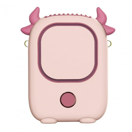 

Mini Hanging Wearable Personal Circulatory Fan Cooling Portable Handheld Fan for Works Farm Hiking Home Office Pink