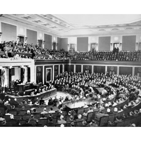 President Eisenhower Address to Congress Washington DC USA Canvas Art -  (24 x