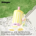 thumbnail image 3 of Sidagar 24 oz Ceramic Lined Insulated Water Bottle with Straw and Carry Strap, Pastel Yellow, 3 of 9