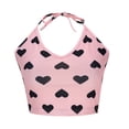 thumbnail image 5 of ShaoRunShi Halter Tank Tops for Women Sleeveless Heart Print Cute Crop Top Valentines Day Outfit, 5 of 8
