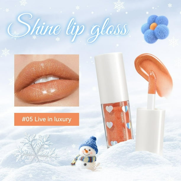 Xihbxyly Brillo Labial Perlado, Labial Líquido Hidratante de Larga Duración, Brillo de Fácil Aplicación, Alta Pigmentación, Uso Versátil, Glamour Que Dura Todo El Día, Fórmula Nutritiva