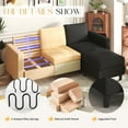 thumbnail image 3 of Walsunny 73.6" Convertible Sectional Sofa Couch L Shaped Couch Reversible Chaise for Small Living Room Apartment,Black, 3 of 9