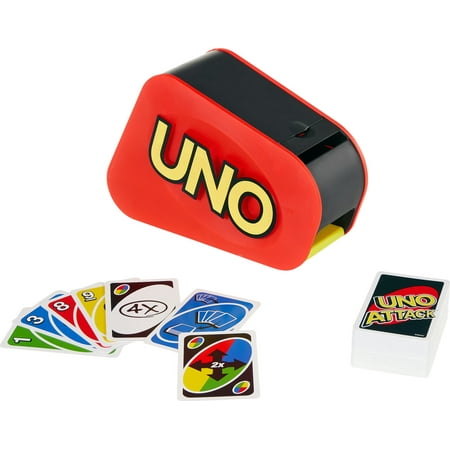 UNO Attack Card Game for Family Night with Card Launcher Featuring Lights & Sounds
