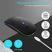 Bluetooth Mouse Wireless Rechargeable Ultra Slim Quiet Mouse for, PC, Desktop, Laptop, iPad, MacBook, Phone