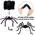 thumbnail image 3 of Araña gigante de Halloween de 59 pulgadas, decoración de Halloween de araña gigante, juguete de peluche de tarántula negra, accesorios de araña gigante de carnaval (150 cm), 3 of 5