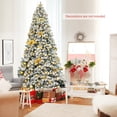 thumbnail image 4 of Gymax 9ft Snow Flocked Hinged Artificial Christmas Tree Unlit Holiday Decor, 4 of 10