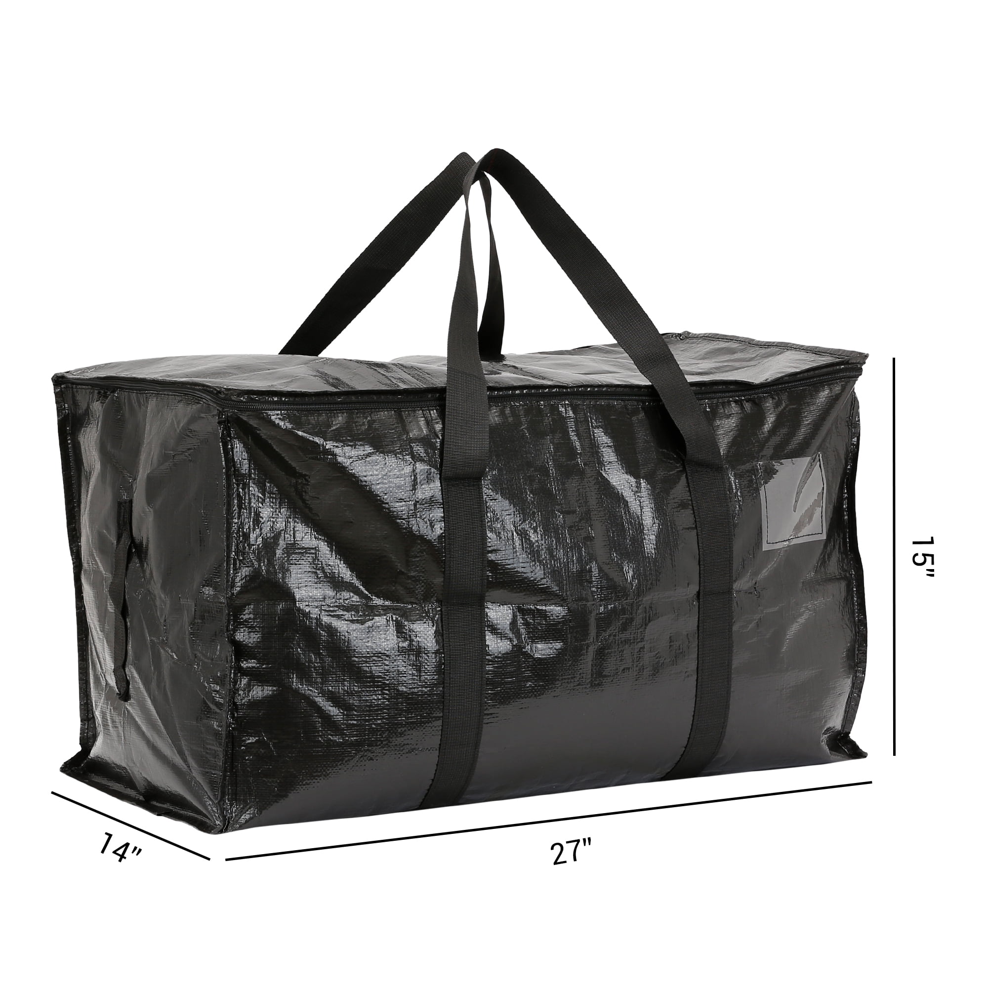 Unique Bargains 1 Pack Clothes Storage Bags Moving Bags Black 27*14*15in