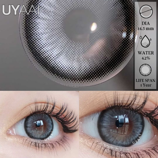 UYAAI 1 par de lentes de contacto de color para ojos Lentes con dioptrías Lentes de miopía Lentes de contacto verdes Lentes azules Lentes de Halloween