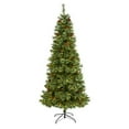 thumbnail image 6 of Nearly Natural 7ft. White Mountain Pine Artificial Christmas Tree with 400 Clear LED Lights and Pine Cones, 6 of 7